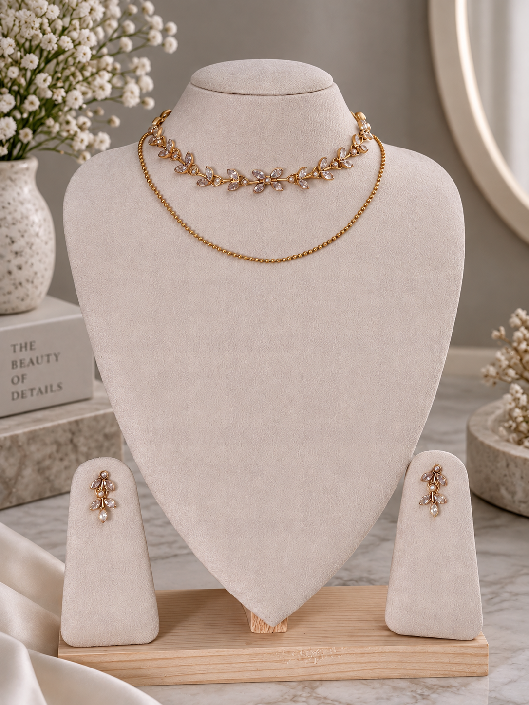 Dual Chain Stone Choker