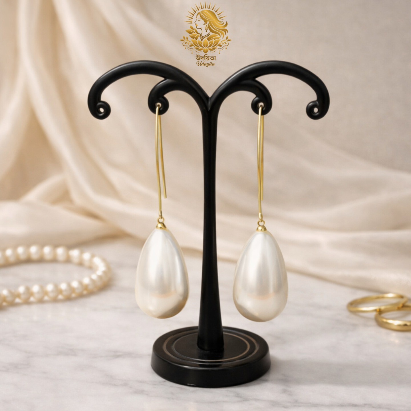 Pearl Drop Long Earring